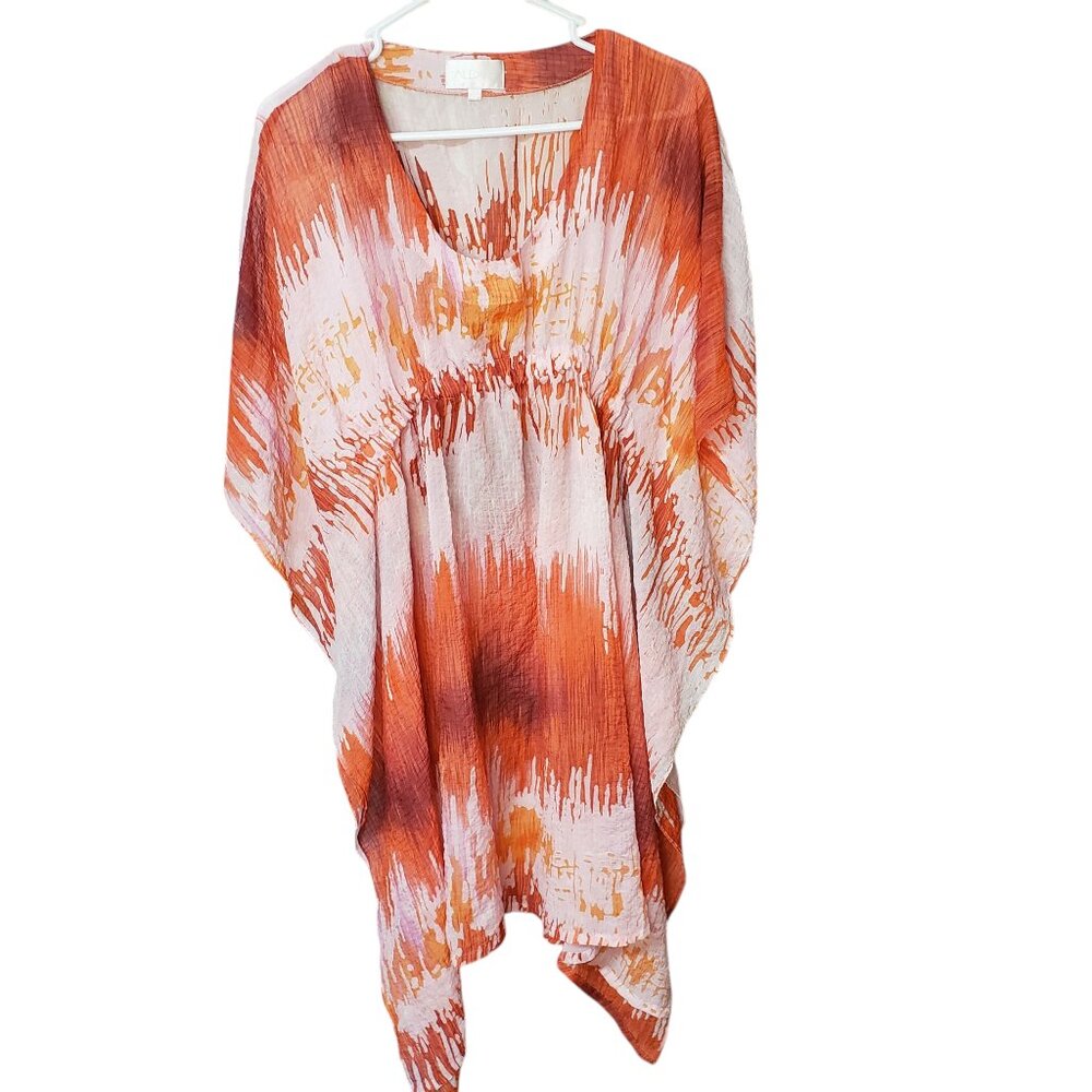ALEXIE Women's Mini Dress Color Orange Tan Size M